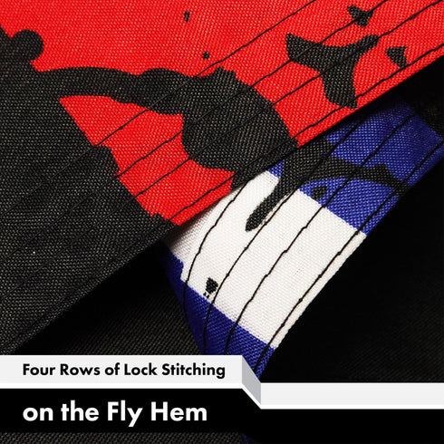 G128 Combo Pack: American USA Flag 3x5 Ft & Thin Line First Responders American Flag 3x5 Ft | Both LiteWeave Pro Series Printed 150D Polyester, Brass Grommets