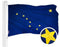 Alaska State Flag 300D Embroidered Polyester 3x5 Ft