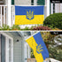 G128 Combo: 6 Ft Tangle Free Aluminum Spinning Flagpole (Silver) & Ukraine Ukrainian Coat of Arms Flag 3x5 Ft, LiteWeave Pro Printed 150D Polyester, 4 Corner Brass Grommets | Pole with Flag Included