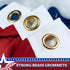 USA Pleated Fan Flag Bunting Decoration 210D Embroidered Polyester 3x6 Ft