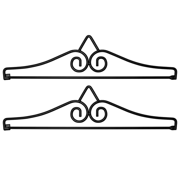 2 Pack: Garden Flag Wall Hanger Black Wrought Iron Small Flag Hanger Heavy Duty Garden Flag Holder (Ideal for Flag Banner with Width Smaller than 13 )