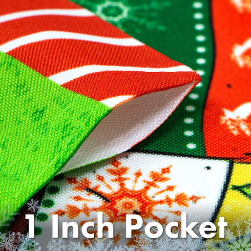 G128 - Christmas Garden Flag, Christmas Themed Decorations - Christmas Mittens, | 12x18 Inch | Printed 150D Polyester - Rustic Holiday Seasonal Outdoor Flag