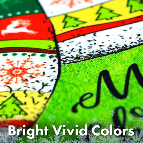 G128 - Christmas Garden Flag, Christmas Themed Decorations - Christmas Mittens, | 12x18 Inch | Printed 150D Polyester - Rustic Holiday Seasonal Outdoor Flag