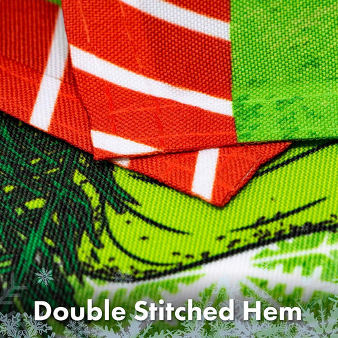 G128 - Christmas Garden Flag, Christmas Themed Decorations - Christmas Mittens, | 12x18 Inch | Printed 150D Polyester - Rustic Holiday Seasonal Outdoor Flag