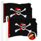 G128 2 Pack: Pirate Jolly Roger Red Head Scarf Flag | 1x1.5 Ft | ToughWeave Series Embroidered 300D Polyester | Novelty Flag, Embroidered Design, Indoor/Outdoor, Brass Grommets