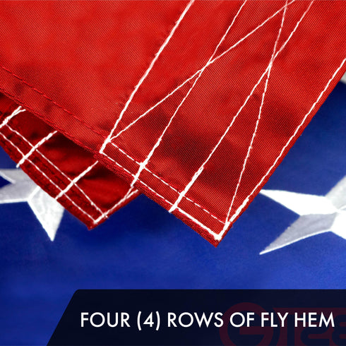 American Flag 300D Embroidered Polyester 5x8 Ft