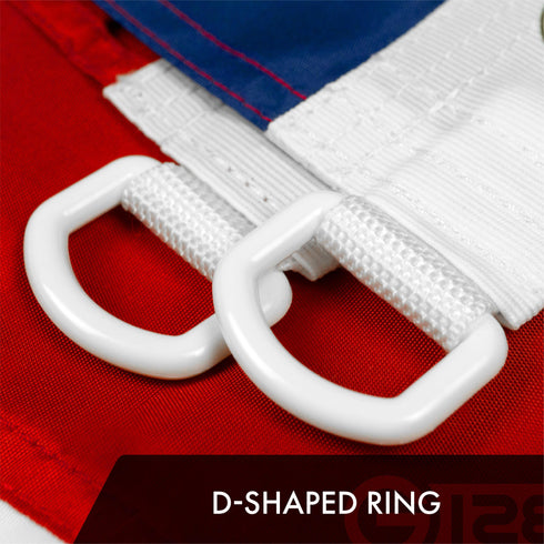 American Flag 300D Embroidered Polyester 5x8 Ft