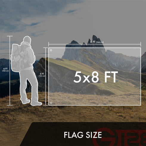 American Flag 300D Embroidered Polyester 5x8 Ft