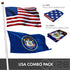 G128 Combo Pack: USA American Flag 3x5 Ft Embroidered Stars & Utah State Flag 3x5 Ft Embroidered Double Sided 2ply