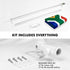 G128 Combo Pack: 6 Feet Tangle Free Spinning Flagpole (Silver) South Africa South African Flag 3x5 ft Printed 150D Brass Grommets (Flag Included) Aluminum Flag Pole