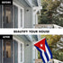 G128 Combo Pack: 6 Ft Tangle Free Aluminum Spinning Flagpole (Silver) & Cuba Cuban Flag 3x5 Ft, ToughWeave Series Embroidered 300D Polyester | Pole with Flag Included