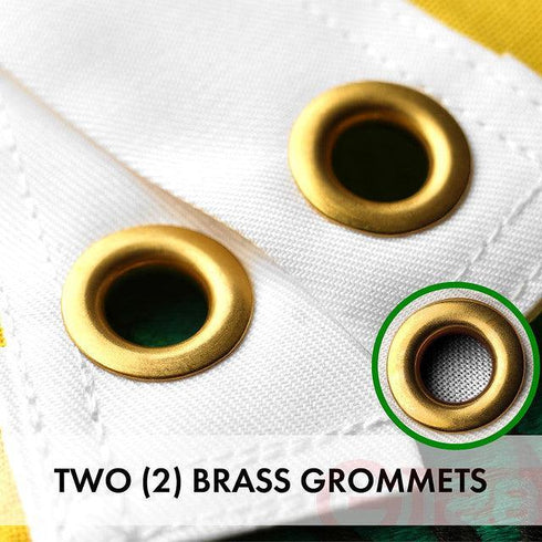 G128 Dont Tread on Me (Gadsden) Flag 2x3 feet 2-Pack Heavy Duty Spun Polyester 220GSM Embroidered “ Tough, Durable, Indoor/Outdoor, Vibrant Colors, Brass Grommets