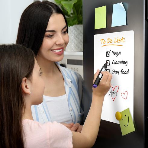 Magnetic Whiteboard for Fridge 8.5x12 inch A4 Magnetic Dry Erase Board Magnetic White Board for Frig Magnetic Sheet Small Magnetic List for Refrigerator Magnetic Grocery Shoping List