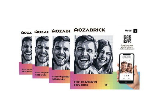 MOZABRICK Photo Construction Set Model S - Transform Any Picture into a Mosaic Wall Art Using Our Constructor and Free App!