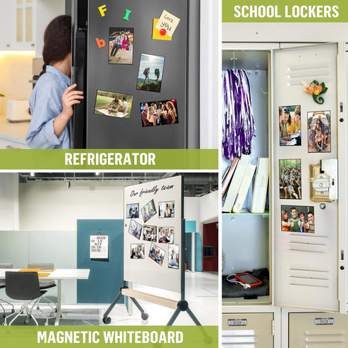 10 pack 4x6 Magnetic Picture Frames for Refrigerator Magnet Picture Frames for Fridge Magnetic Photo Sleeves Magnetic Photo Pockets Magnetic Picture Holder Locker Magnet Frames