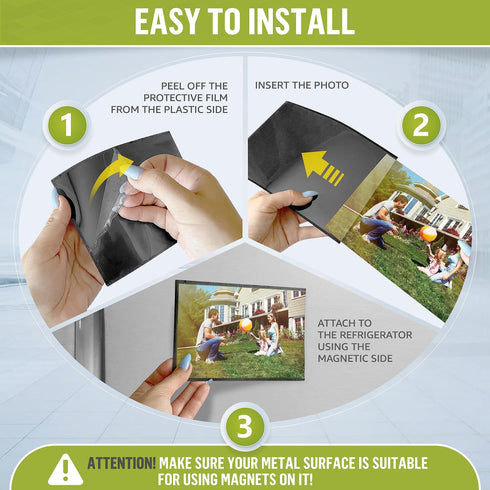 10 pack 4x6 Magnetic Picture Frames for Refrigerator Magnet Picture Frames for Fridge Magnetic Photo Sleeves Magnetic Photo Pockets Magnetic Picture Holder Locker Magnet Frames