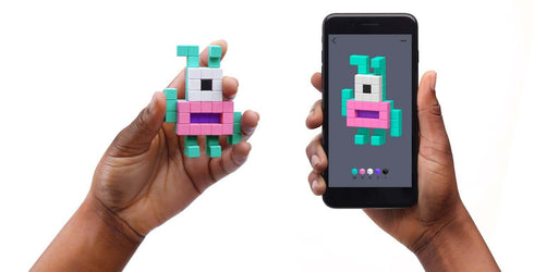 PIXIO-100 Magnetic Blocks in 6 Colors +Free App