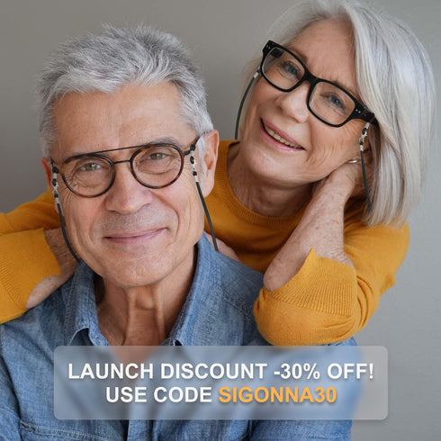 Eyeglass Strap Holders Premium ECO Leather Eye Glass String Strap Eyeglass Chain for Women Men Eye Glass Accessory Chain Around Neck 4 Cords (Black)