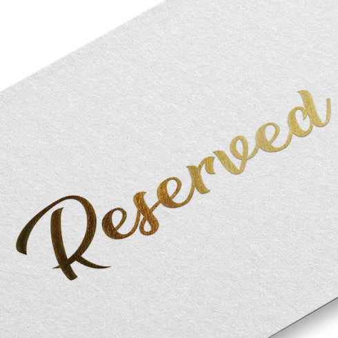 10 Pack Gold Reserved Table Signs for Wedding Party Restaurant Double Sided Reserved Table Signs Gold Reserved Signs for Tables Gold Table Reserved Cards White Paper Reserved Table Tent Card