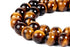 WFJ Genuine Tiger Eye Bracelet 10mm 19cm, Natural Yellow Brown Tiger's eye Crystal Healing Protection Willpower, Confidence, Motivation, Focus Goal