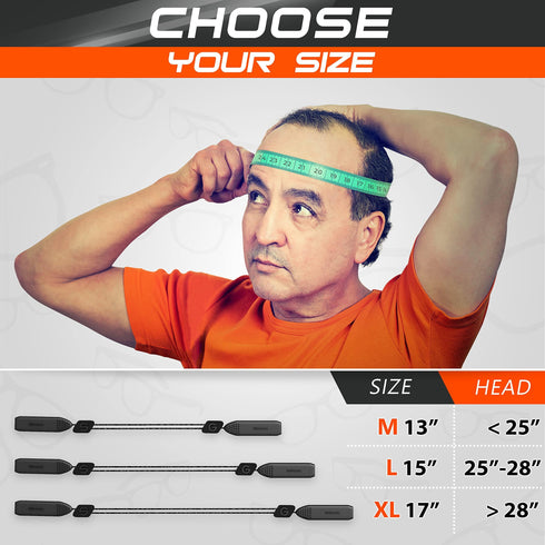 SIGONNA Adjustable Glasses Strap 3 Pcs Eyeglasses Strap Holders No Tail Sunglasses Strap for Men Women Eye Glasses Holders Around Head or Neck Glasses Lanyard String Straps