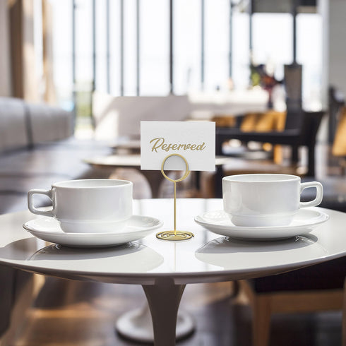 10 Pack Table Number Holders for Wedding Gold Place Card Holder Table Sign Holders Picture Photo Holders for Tables Mini Table Number Stands Gold Small Gold Table Number Holders Clip Stand