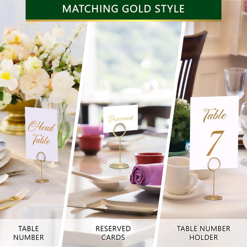 10 Pack Table Number Holders for Wedding Gold Place Card Holder Table Sign Holders Picture Photo Holders for Tables Mini Table Number Stands Gold Small Gold Table Number Holders Clip Stand