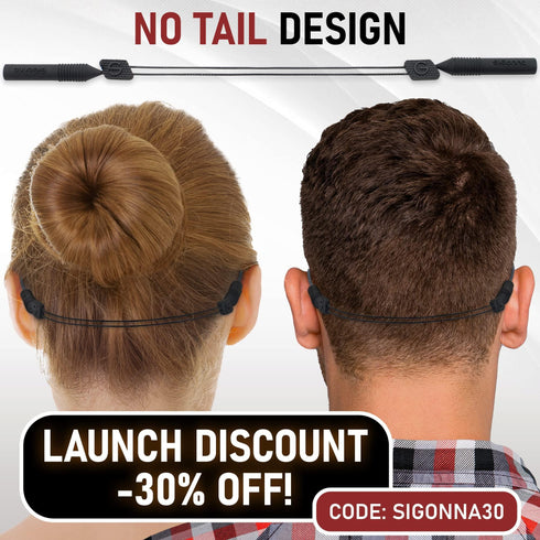 Eye Glasses String Strap Holder No Tail Sunglass Strap for Men Adjustable Eyeglass Strap for Women Wired Eyewear Retainer Lanyard 2 Cords 17 XL