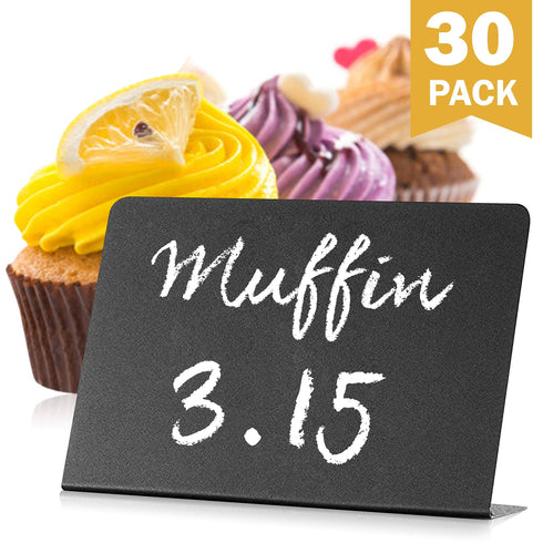 30 Pack Mini Chalkboard Signs 4 x3 for Food Buffet Tables Small Chalkboard Sign Mini Chalkboard Signs for Food Table Chalkboard Signs Mini Blackboard Signs for Food Buffet Food Cards