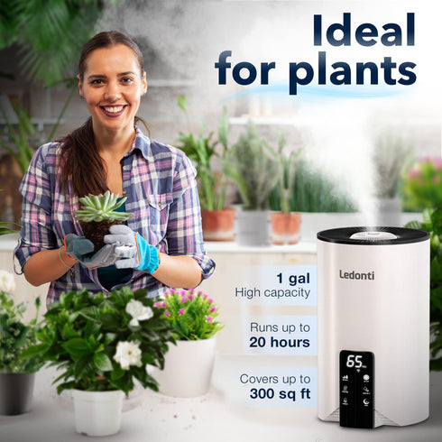 WiFi Control Humidifiers for Bedroom Dual Mist (Cool & Warm) ! Humidifier 4L Big Capacity Top Fill Water Tank Quie Humidifier for Large Rooms Home Living Office Baby Ultrasonic Humidifier