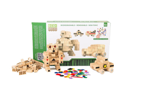 Eco-Bricks Bamboo Education Set 180pcs