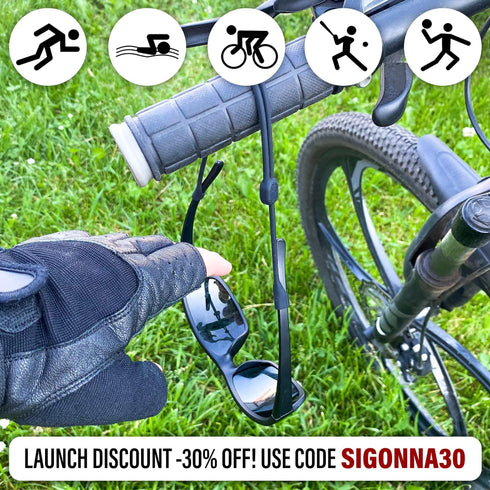 SIGONNA Sunglass Strap Eyeglass Holder No Tail Glasses Strap Lanyard Adjustable Eyeglass Strap for Men Women Silicone Eye Glasses String Strap 2 Cords