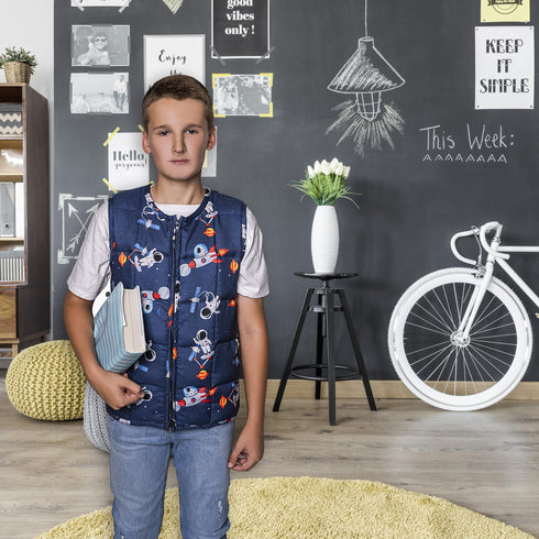 Weighted Vest for Kids Sensory Ages 5 to 9 Adjustable Kids Weighted Vest with 2lb weight Breathable and Washable Compression Vest