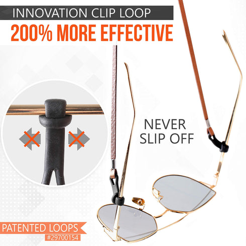 Eyeglass Chains for Women Men Premium ECO Leather Glasses Strap Holder Eyeglasses Chain Cords String Eyeglass Lanyards Holders Around Neck