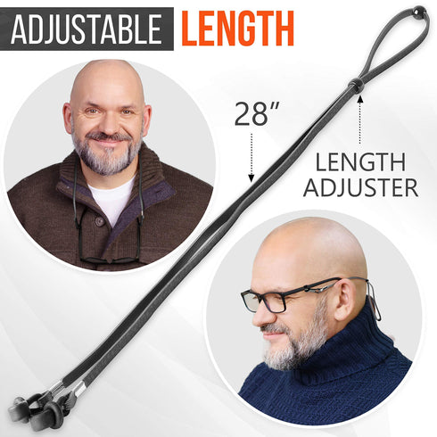 Eyeglass Chains for Women Men Premium ECO Leather Glasses Strap Holder Eyeglasses Chain Cords String Eyeglass Lanyards Holders Around Neck