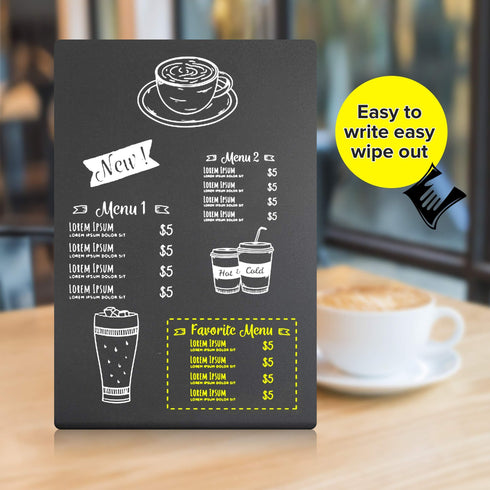 Small Tabletop Chalkboard Sign 6x8 inch Mini Tabletop Chalkboard Sign Small Blackboard with Stand Chalkboard Stand Table Black Table Menu Stand Table Top Chalk Board Table Top Chalk Easel
