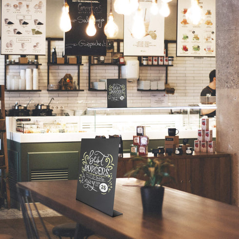 Small Tabletop Chalkboard Sign 6x8 inch Mini Tabletop Chalkboard Sign Small Blackboard with Stand Chalkboard Stand Table Black Table Menu Stand Table Top Chalk Board Table Top Chalk Easel