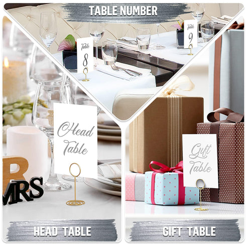 Silver Table Numbers 1 30 for Wedding Reception Silver Foil Table Number Cards 4x6 in with Head & Gift Table Restaurant Table Numbers Wedding Numbers for Tables Card Stock Wedding Table Numbers