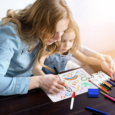 10 Pack Mini Dry Erase Board Lapboard 9x12 Inch Small Dry Erase White Board for Kids Students Classroom Home and Office Work Portable Student Mini Whiteboards 9 x 12 Inch
