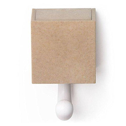 Qualy KittaBoo Peeping Cat Wall Hook Coathook Hanger Black Brown