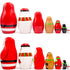 AEVVV Russian Matryoshka Dolls Set 7 pcs Christmas Nesting Dolls Wooden Handmade Stacking Dolls Christmas Decorations Gifts Ideas