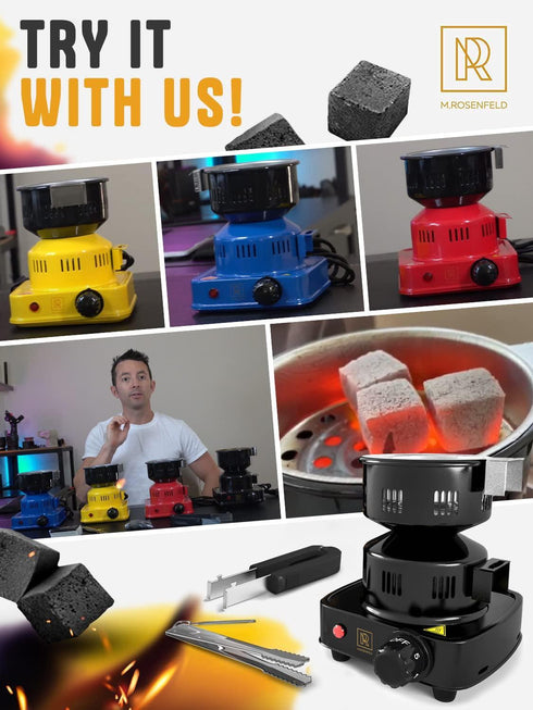 PRO Hookah Coal Burner for Hookah – Professional FIRE Tower Multipurpose Electric Stove for Hookah Coals Burner for Shisha Free Hookah Tongs Hookah Charcoal Burner for Hookah Cubes