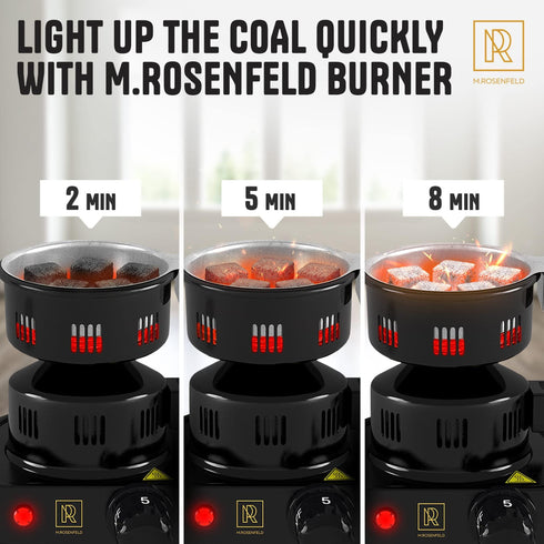 PRO Hookah Coal Burner for Hookah – Professional FIRE Tower Multipurpose Electric Stove for Hookah Coals Burner for Shisha Free Hookah Tongs Hookah Charcoal Burner for Hookah Cubes