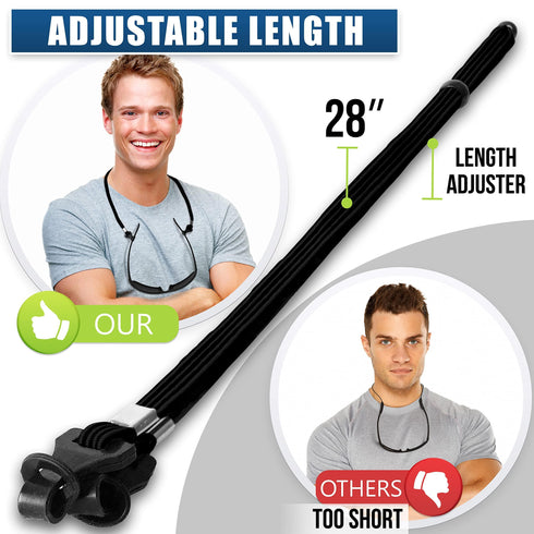 SIGONNA Eye Glasses String Holder Straps Sports Sunglasses Strap for Men Women Eyeglass Holders Around Neck Glasses Retainer Cord Chains Lanyards 4 Cords (Black)