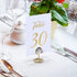 Gold Table Numbers 1 30 for Wedding Reception Gold Foil Table Number Cards 4x6 Inch with Head & Gift Table Restaurant Table Numbers Wedding Numbers for Tables Card Stock Wedding Table Numbers