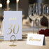 Gold Table Numbers 1 30 for Wedding Reception Gold Foil Table Number Cards 4x6 Inch with Head & Gift Table Restaurant Table Numbers Wedding Numbers for Tables Card Stock Wedding Table Numbers