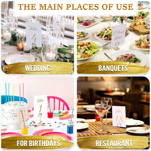 Gold Table Numbers 1 30 for Wedding Reception Gold Foil Table Number Cards 4x6 Inch with Head & Gift Table Restaurant Table Numbers Wedding Numbers for Tables Card Stock Wedding Table Numbers