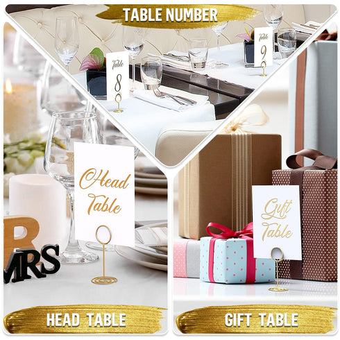 Gold Table Numbers 1 30 for Wedding Reception Gold Foil Table Number Cards 4x6 Inch with Head & Gift Table Restaurant Table Numbers Wedding Numbers for Tables Card Stock Wedding Table Numbers