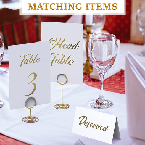 Gold Table Numbers 1 30 for Wedding Reception Gold Foil Table Number Cards 4x6 Inch with Head & Gift Table Restaurant Table Numbers Wedding Numbers for Tables Card Stock Wedding Table Numbers