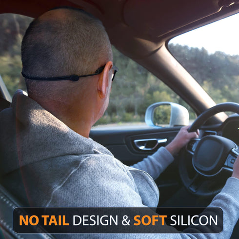 SIGONNA Glasses Strap Holder No Tail Eyeglass Strap Cord String Adjustable Eye Glasses Holders Around Neck Head Eyeglasses Strap Lanyard Sunglasses Glasses Strap for Men Women 2 Pcs